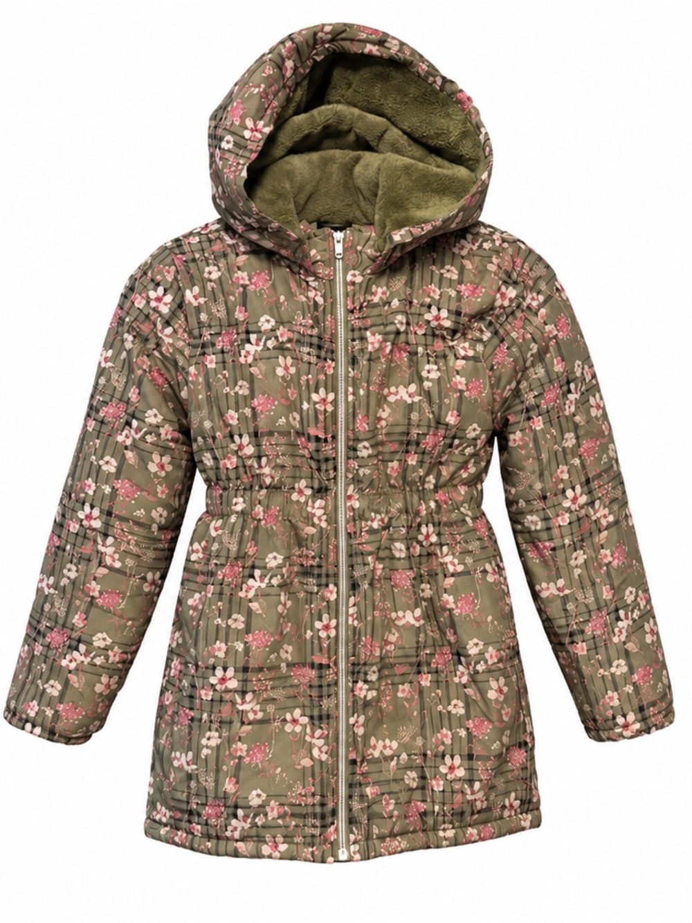 Penelope Mack LTD girls winter puffer parka in tagged size 8. Made in England